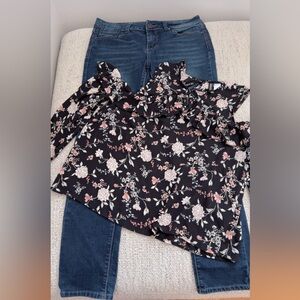 Sweet Jeans Size 7 & Beautiful off shoulder blouse Size 12